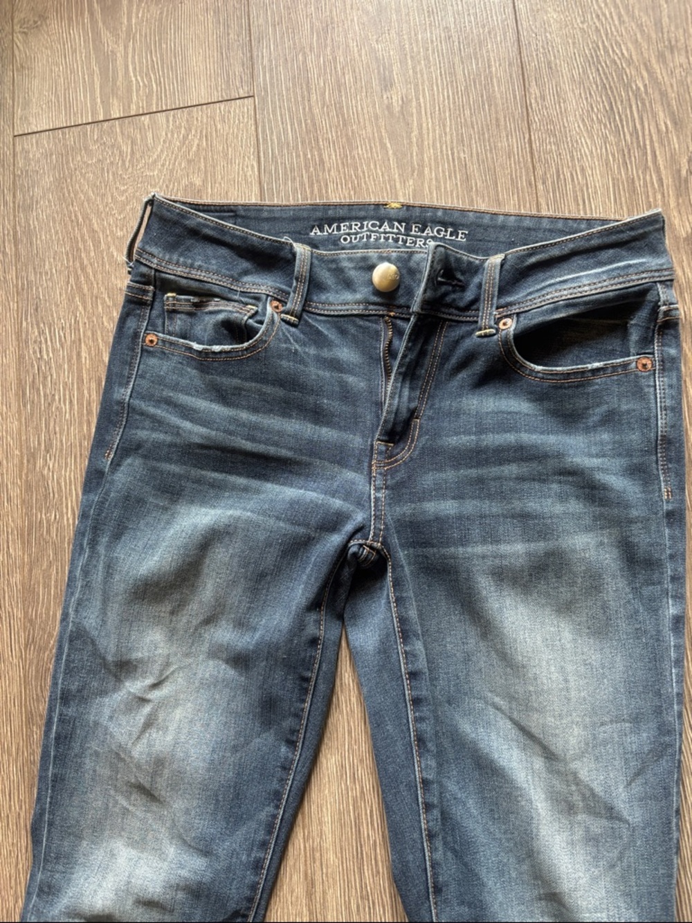 American Eagle Outfitters Dark Blue kick boot Jeans - Picture 2 of 8